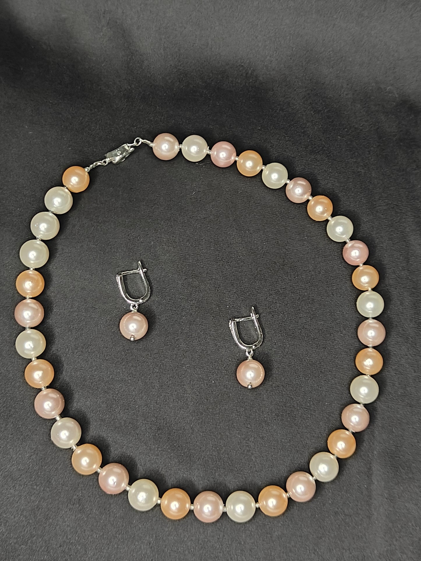 PSP005 Royal golden Rose pearl necklace set