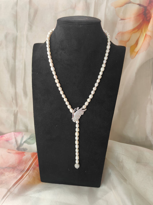 PFW006 Beautiful lariat pearl necklace