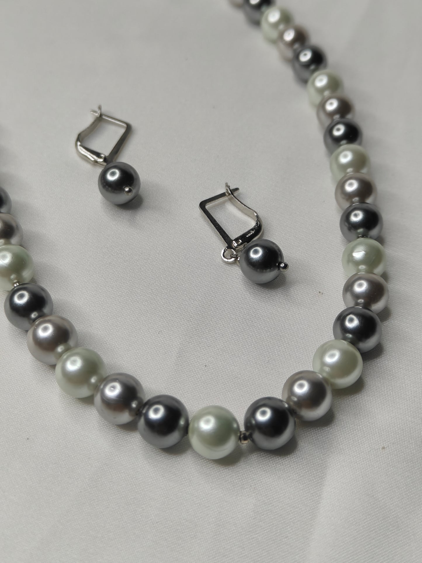 PSP004 Pestle green beauty pearl necklace set