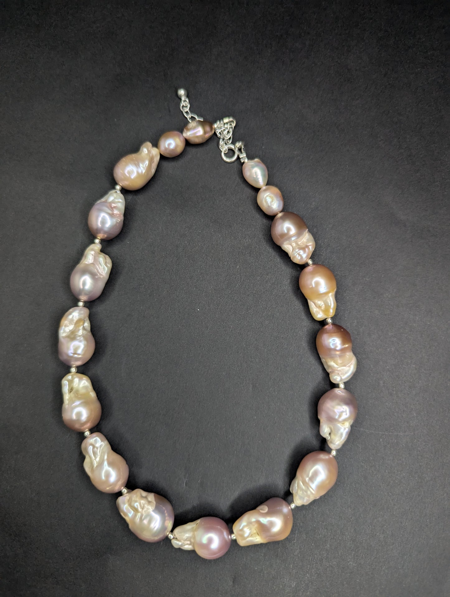 PFW011 Elysian blush- baroque pearl necklace with its natural pink levender tone