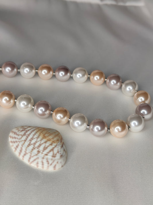 PSP005	Royal golden  Rose pearl necklace set