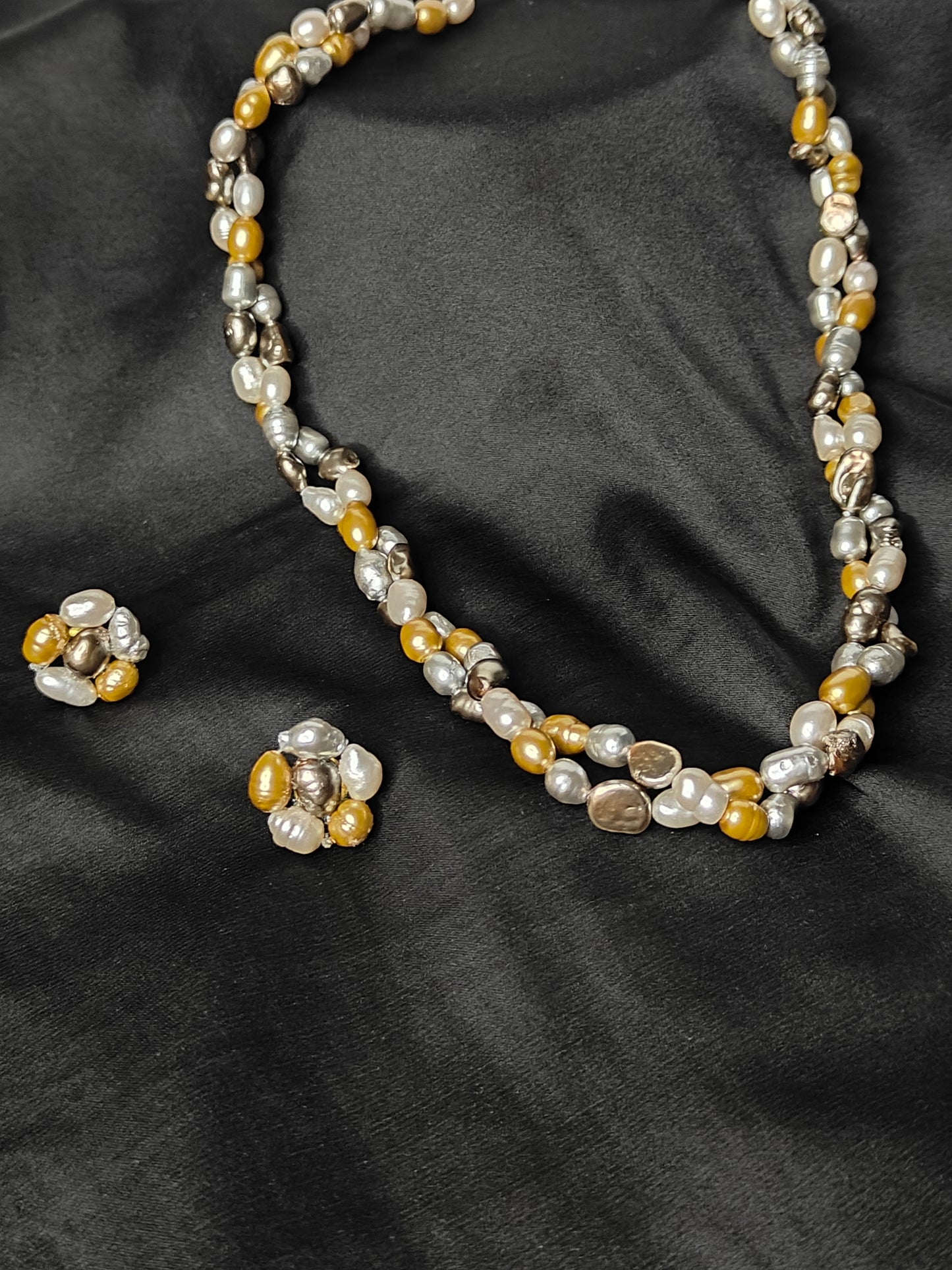 PFW014 Pearl mirage - stunning multicolored pearl necklace
