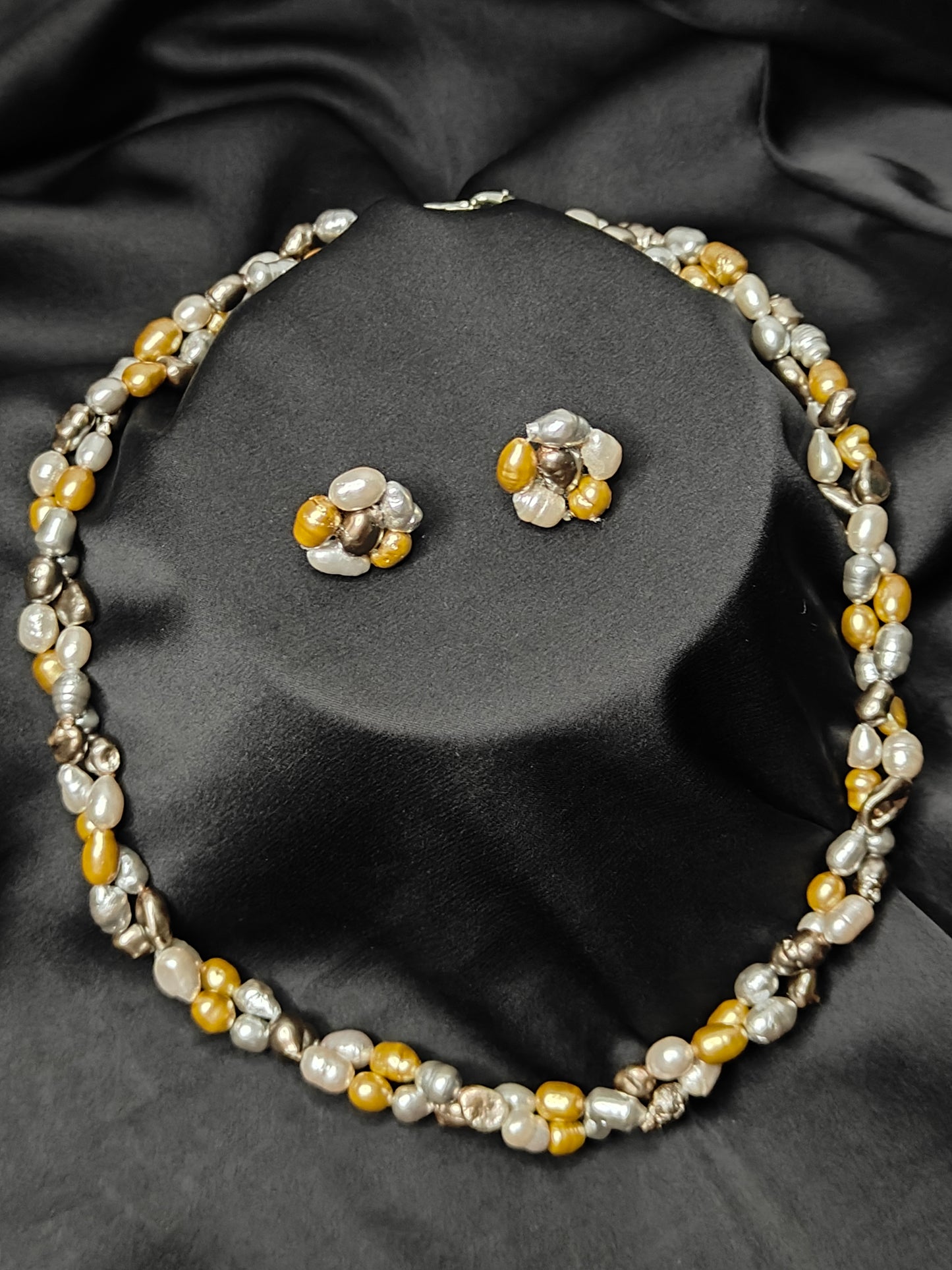PFW014 Pearl mirage - stunning multicolored pearl necklace
